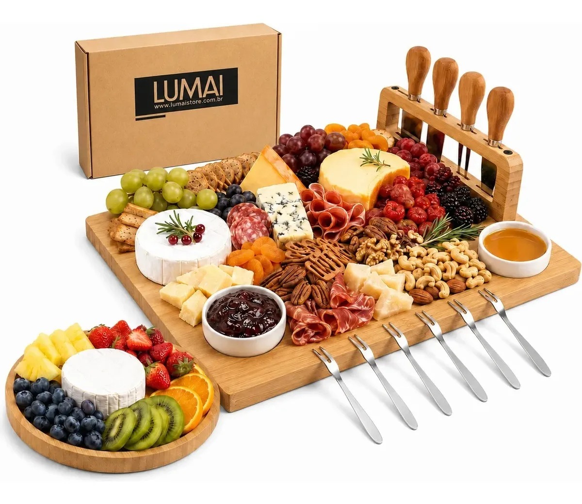 Kit tábua para queijos e frios